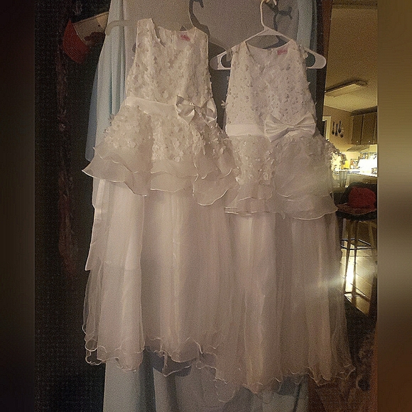 2 flower girl dresses